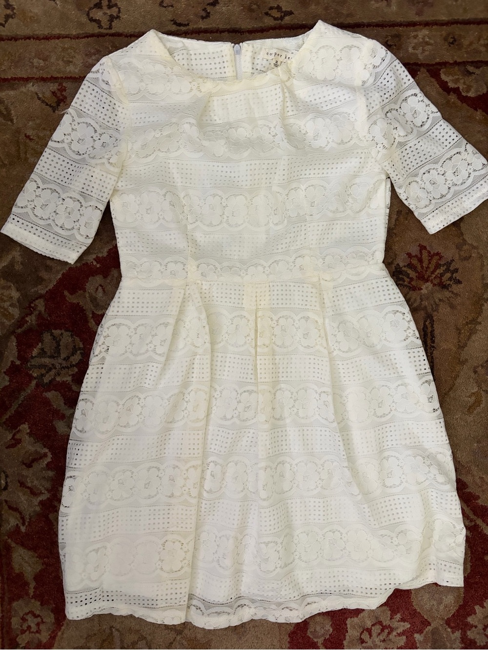 Copper Key Girls White Lace Dress Size Medium